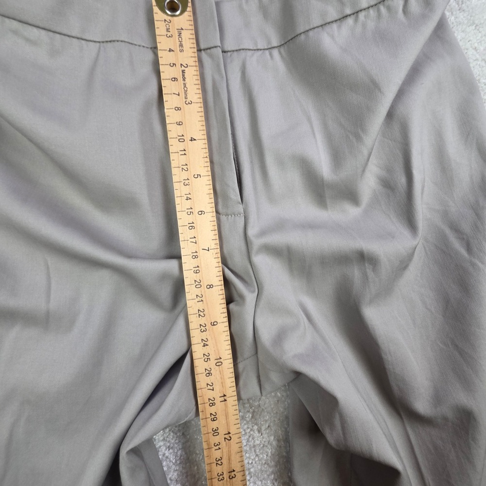 Lafayette 148 New York Barrow Virgin Wool Straight Leg Pants Taupe Grey Size 6 - Picture 10 of 12
